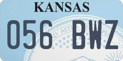 KS license plate 056BWZ