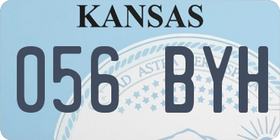 KS license plate 056BYH