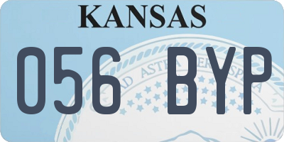KS license plate 056BYP