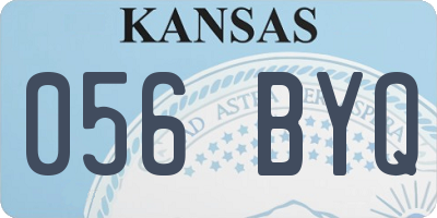 KS license plate 056BYQ