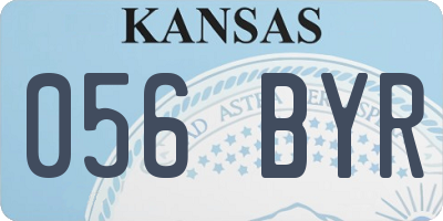 KS license plate 056BYR