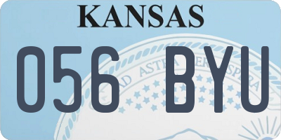 KS license plate 056BYU