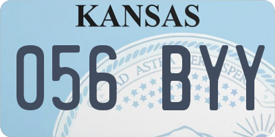 KS license plate 056BYY