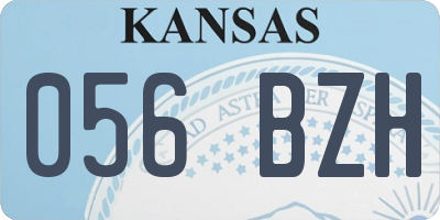 KS license plate 056BZH