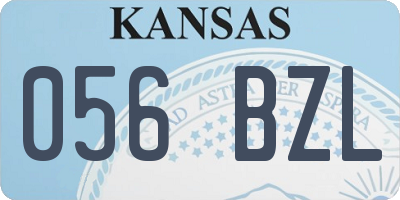 KS license plate 056BZL