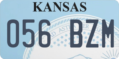 KS license plate 056BZM