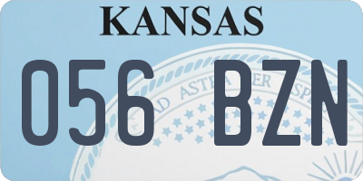 KS license plate 056BZN