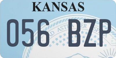 KS license plate 056BZP