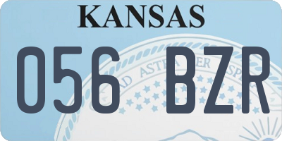KS license plate 056BZR