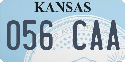 KS license plate 056CAA