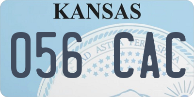 KS license plate 056CAC