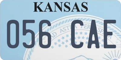 KS license plate 056CAE