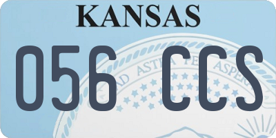 KS license plate 056CCS