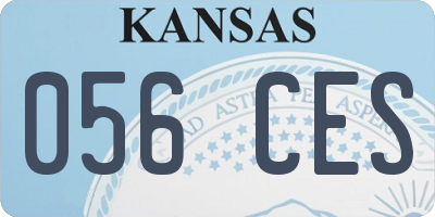 KS license plate 056CES