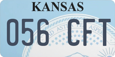 KS license plate 056CFT