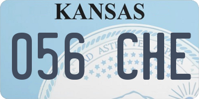 KS license plate 056CHE