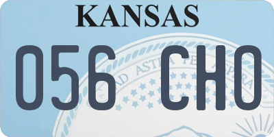 KS license plate 056CHO