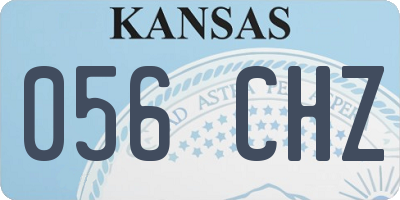 KS license plate 056CHZ