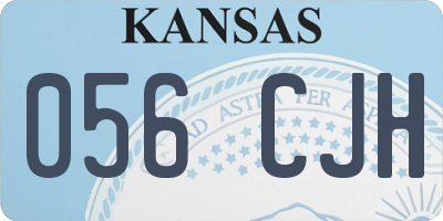 KS license plate 056CJH