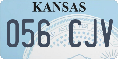 KS license plate 056CJV