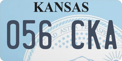 KS license plate 056CKA