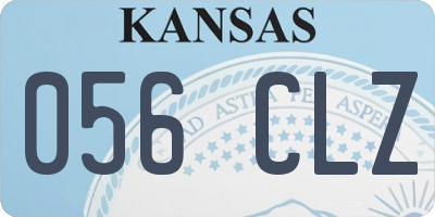 KS license plate 056CLZ