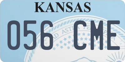 KS license plate 056CME