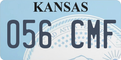 KS license plate 056CMF