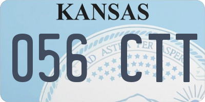 KS license plate 056CTT