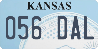 KS license plate 056DAL