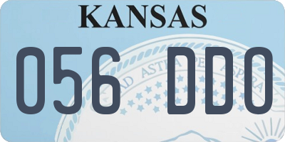 KS license plate 056DDO