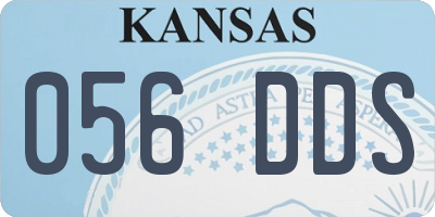 KS license plate 056DDS