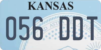 KS license plate 056DDT