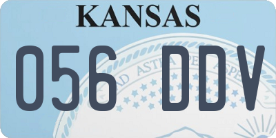 KS license plate 056DDV