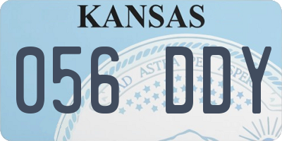 KS license plate 056DDY