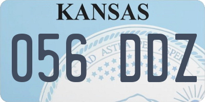 KS license plate 056DDZ