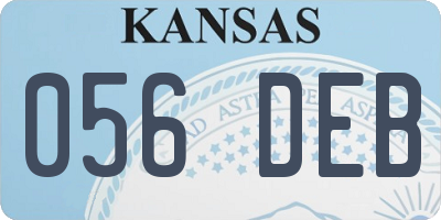 KS license plate 056DEB