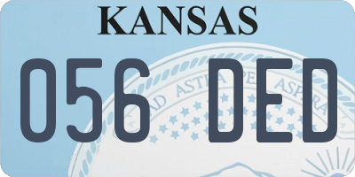 KS license plate 056DED