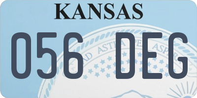 KS license plate 056DEG