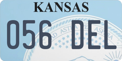 KS license plate 056DEL