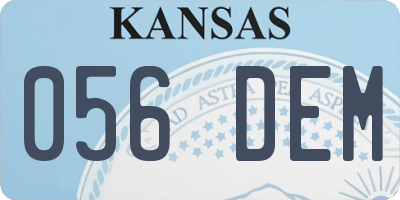 KS license plate 056DEM