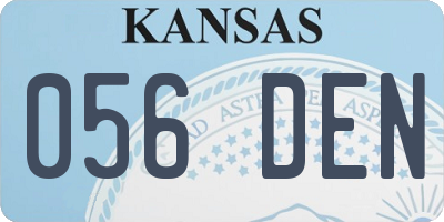 KS license plate 056DEN