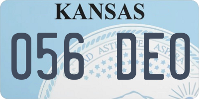 KS license plate 056DEO