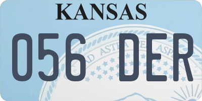 KS license plate 056DER