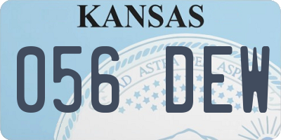 KS license plate 056DEW