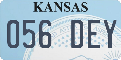 KS license plate 056DEY