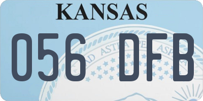 KS license plate 056DFB