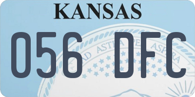 KS license plate 056DFC