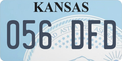 KS license plate 056DFD