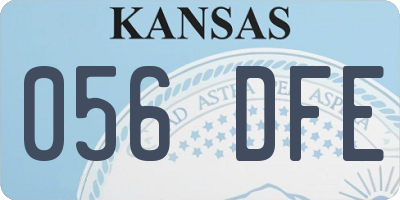 KS license plate 056DFE